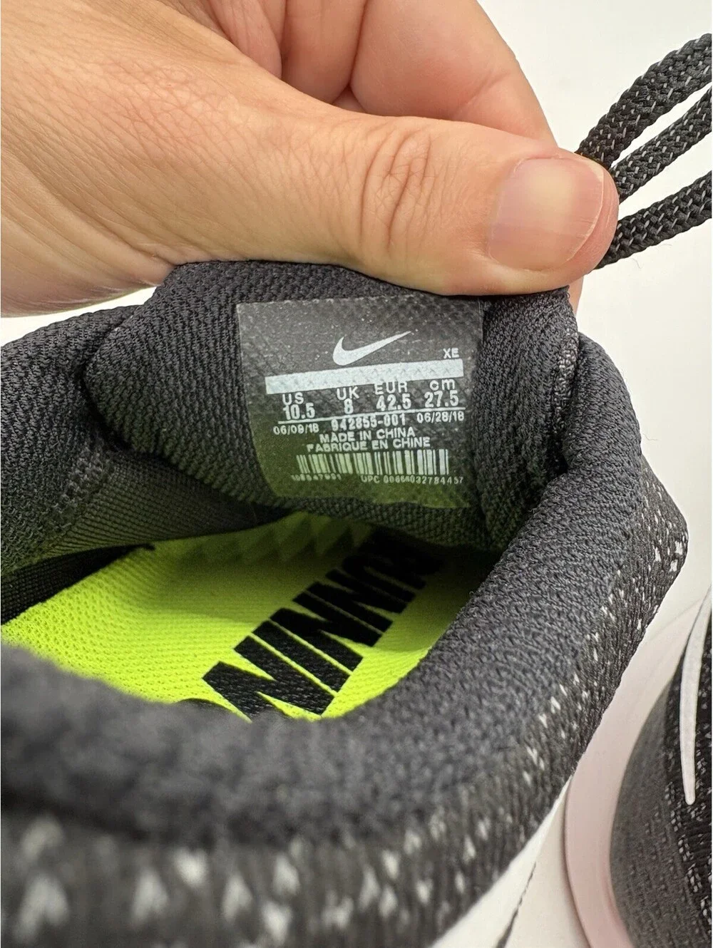 Nike Womens Air Zoom Pegasus 35 Wide Black White Sz 10.5 942856-001 Running Shoe
